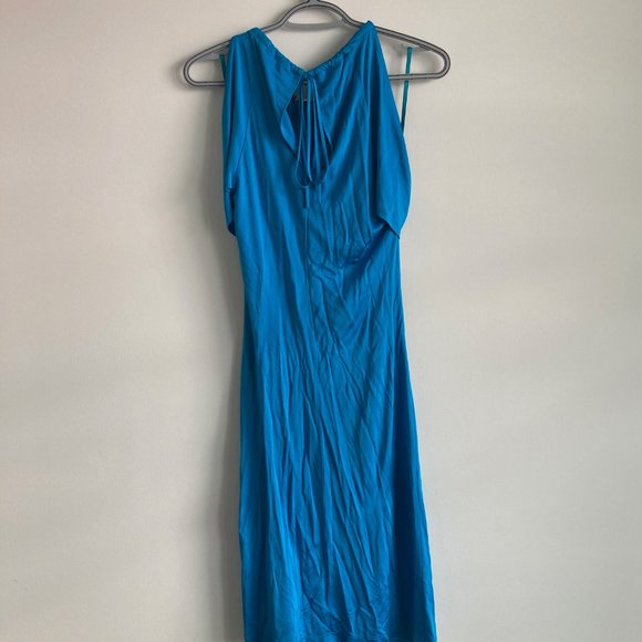 ROBERTO CAVALLI Blue Draped Dress - Picture 4 of 6